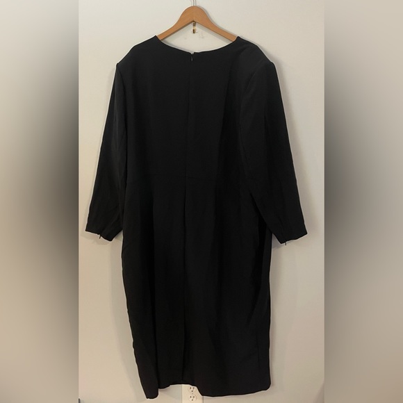 NWT Sergio Hudson x Target Black Strong Shoulder Midi Dress Size 4X - Picture 4 of 7